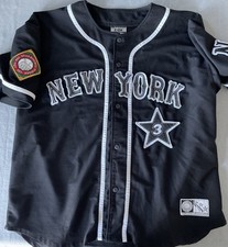 New York ghetto all star baseball men’s Black jersey size XL FOX