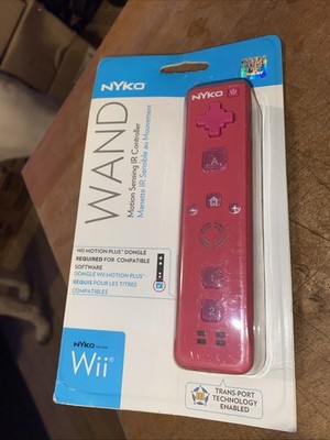 New Wii Nyko Wand Motion Plus Sensing Nintendo  Remote Sealed Pink  Controller