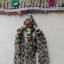Authentic Vintage Kuchi Tribal Coin Pendant   Statement Boho Focal 4.75" 21775 