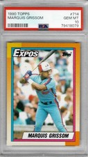 1990 Topps #714 Marquis GRISSOM - PSA 10+++ RC Expos