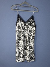 Victoria's Secret Satin Slip Dress With Lace Trim Size Medium