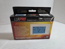 LuxPro Universal 7-Day Touchscreen Programmable or Manual Thermostat P721UT 