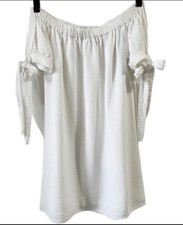 Lulu's Al Fresco Evenings Ivory Off-the-Shoulder Sun Dress Size XS