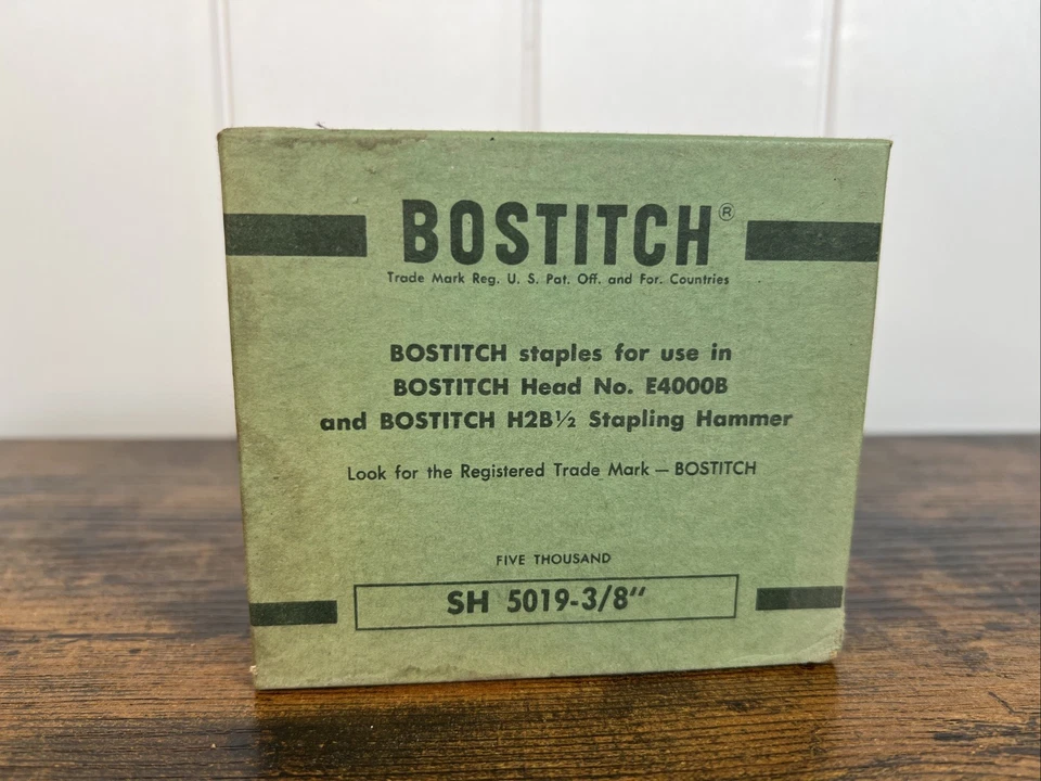 DE COLECCIÓN GRAPAS BOSTITCH SH 5019-3/8" Caja Completa 5k Grapas EE. UU. Foto 2 de 4