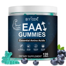 BIYODE EAA Gummies – Essential Amino Acids + BCAAs for Muscle Support (Sugar-Fre