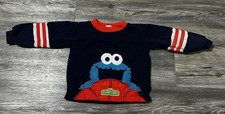 Vintage Sesame Street Cookie Monster Baby Sweatshirt Corduroy