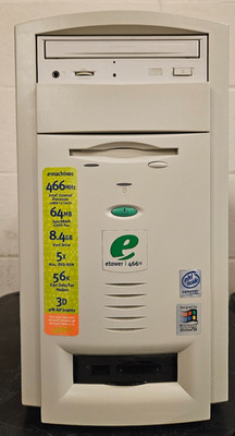 Vintage Emachines Etower 466id Desktop Computer . Good Condition. Tested.