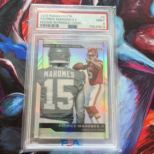 2017 Panini Prizm Patrick Mahomes II Rookie Introductions #2 Silver Prizm PSA 9