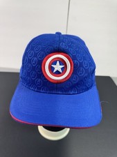 Captain America Hat Cap Youth Boys Kids Blue Avengers Adjustable Logo