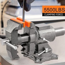 5 Heavy Duty Bench Vise 360° Swivel Base w/ ...