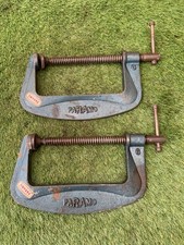 Pair Of Vintage Paramo No 6 G Clamps Made In England CL449