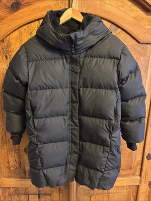 Athleta Girl Peak Puffer Parka Jacket  Black Size Medium 8-10