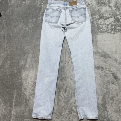 Vintage Levi's 505 Made in USA Jeans Light Wash Distressed 30x34