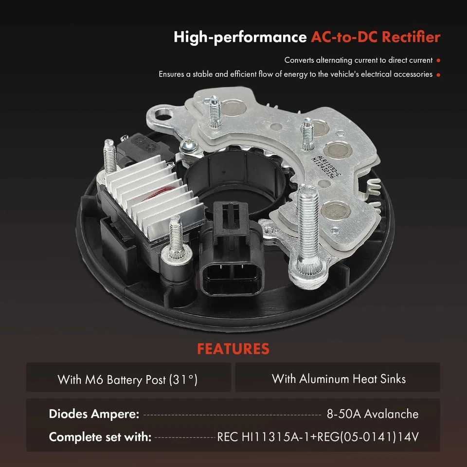 Diodo rectificador alternador para Honda Civic 1999 2000 2001-2006 Opel Corsa Astra Foto 2 de 4