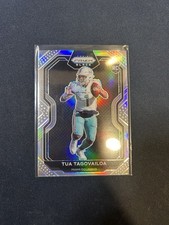 2020 Tua Tagovailoa Prizm Black Rookie Silver Card. rookie card picture