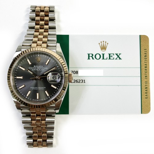 2019 Rolex Datejust 36, 126231, Steel & Gold, Slate Index Dial, Jubilee Brace...