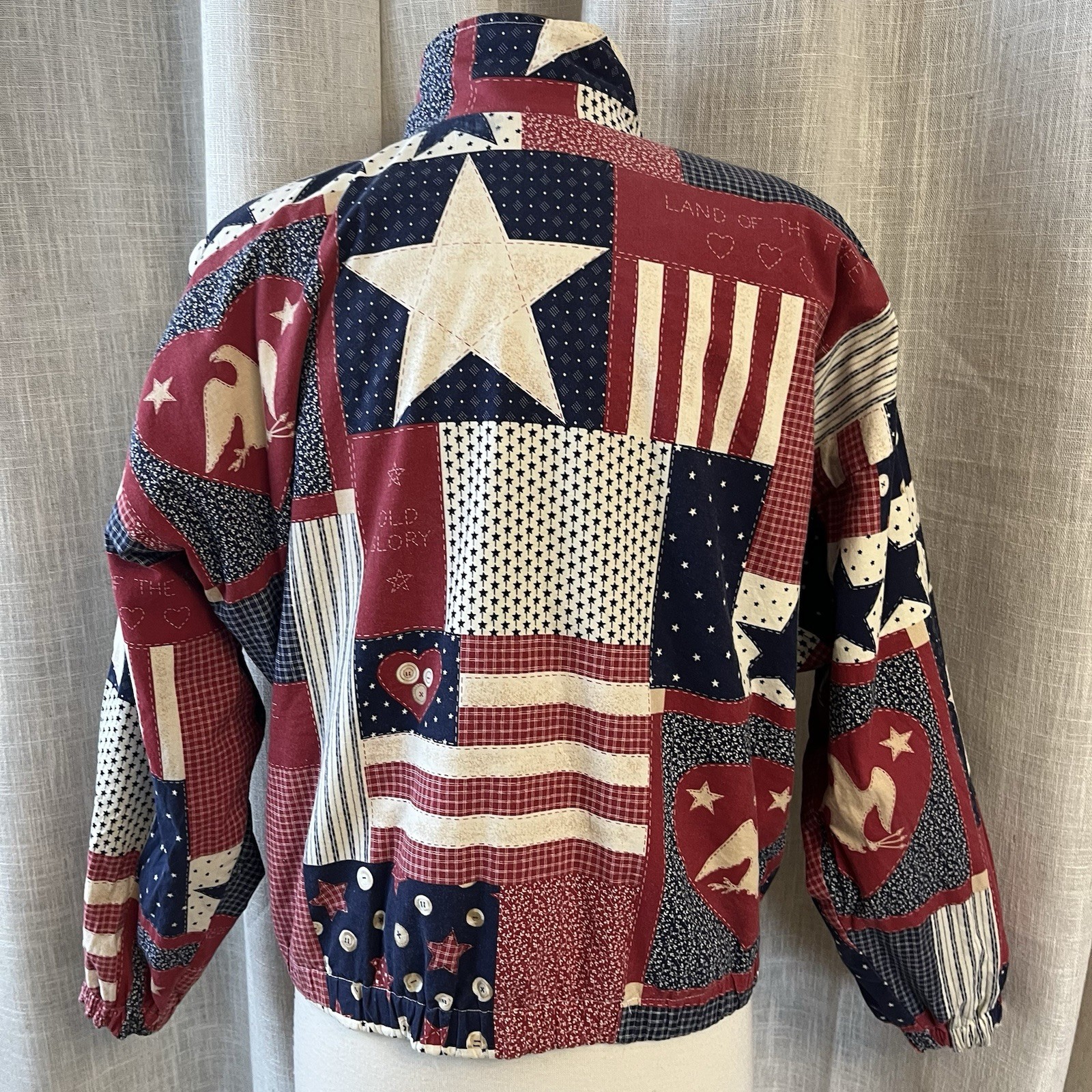 Women’s Vtg Patchwork Reversible M Jacket  Cottag… - image 3