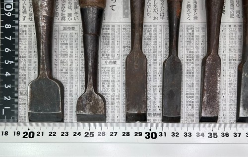 Vintage Japanese Chisel 14set Nomi /Hand Plane Saw Iron Hammer Hand Tool/d68 - Picture 4 of 24