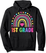 First Grade Rainbow Teacher Team 1st Grade Present Unisex Hooded Sweatshirt