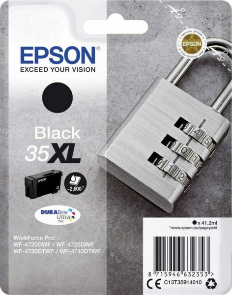 C13T35914010 Epson Wf Tinte Black Hc 2600Seiten 41,2Ml (8715946632353)-image