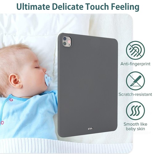 For iPad 5/6/7/8/9/10/11th A16 Gen Air M3 2025 Pro Mini Slim Silicone Case Cover - Picture 53 of 69