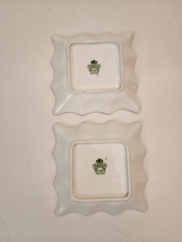 Lot Of 2 Aynsley Orchard Bone China Trinket Dishes, Vintage Fruit Peach Grape - Picture 6 of 8