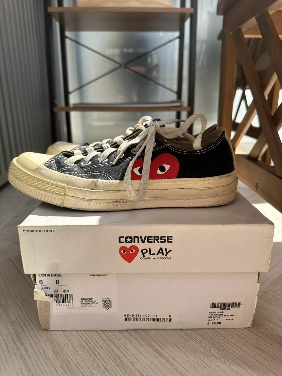 Comme des garcons converse uk size 6 top