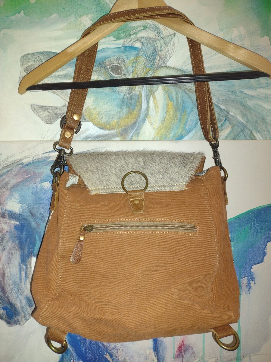 Myra Bag Convertible Crossbody/Backpack Hair on Leather  display picture 3