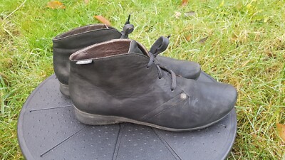 Mephisto Damen Leder Schuhe US 10,5 UK8 Eur 42 schwarz halbhoch