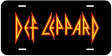 Def Leppard Black Aluminum Novelty Tag Car License Plate