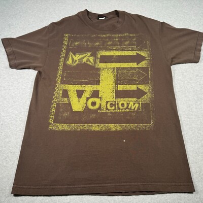 Volcom Shirt Adult Large Brown Skate Surf Free Spirit Rebelion Unity Outdoor Men