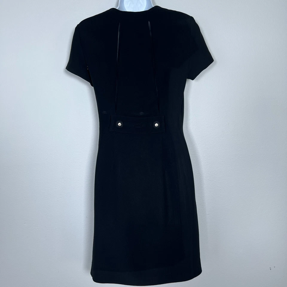 Vintage Gianni Versace Couture Black Dress Womens XS 90s Cocktail LBD Classic - Image 3 of 4