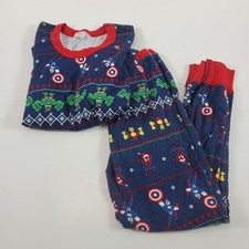 Hanna Andersson Adult Marvel Avengers Christmas Long John Pajama set medium