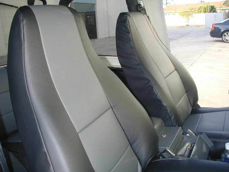 for SUZUKI SAMURAI 1986-1993 IGGEE S.LEATHER CUSTOM FIT 2 FRONT SEAT COVERS - Image 2 of 4