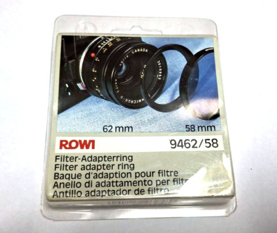Ø62mm to Ø58mm Stepping Step Down Ring Lens Filter Adapter Ring Ø62-Ø58mm--M3