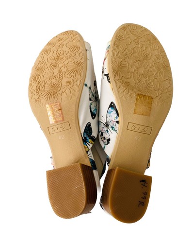 Spring Step L’artiste Slip On Heeled Sandals Women Size EU 42 Butterfly Novelty - Picture 11 of 11