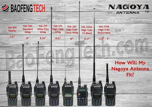 Authentic Genuine Nagoya NA-320A Triband HT Antenna Handheld Antenna, Black - Photo 6/6