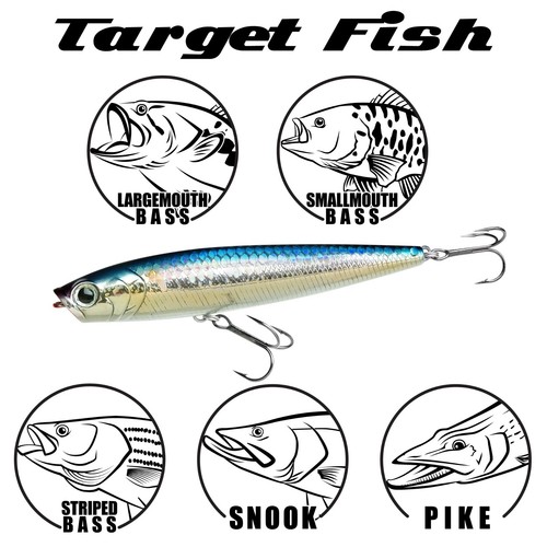LUCKY CRAFT Gunfish 95NF ~None Feather~ - 254 MS MJ Herring (1qty) - Picture 5 of 7