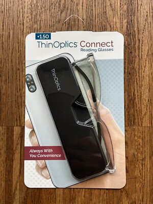 ThinOptics Connect Lesebrille & Etui farblos/klar 1,5 Dioptrien