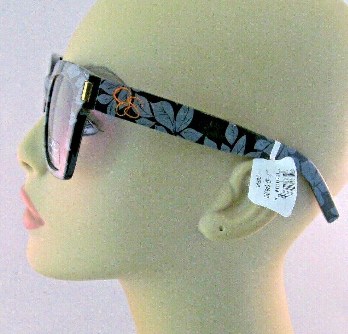 New Jessica Simpson Oversized Black & Gray Floral Plastic 