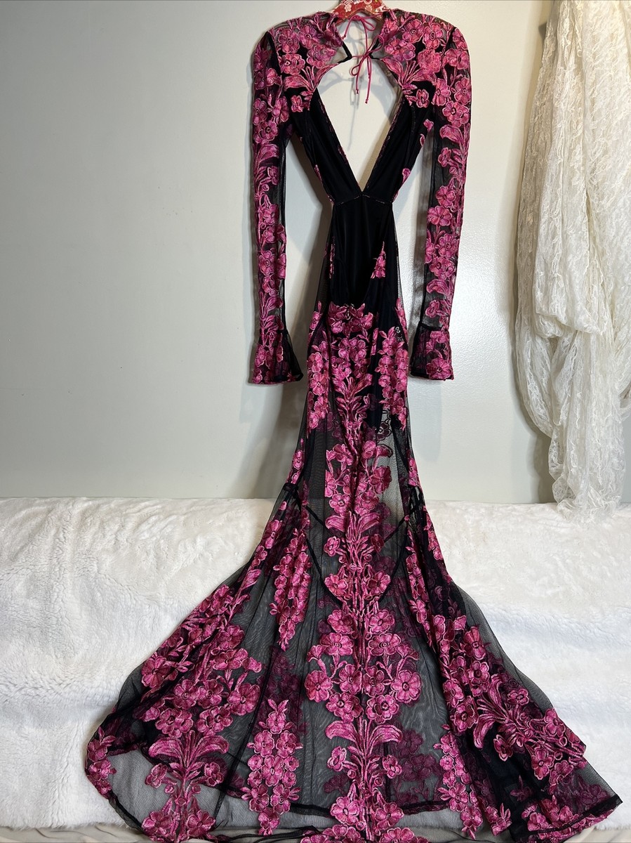 For Love and Lemons Temecula Cut Out Embroidered Lace Maxi Dress S *flaw* |  eBay