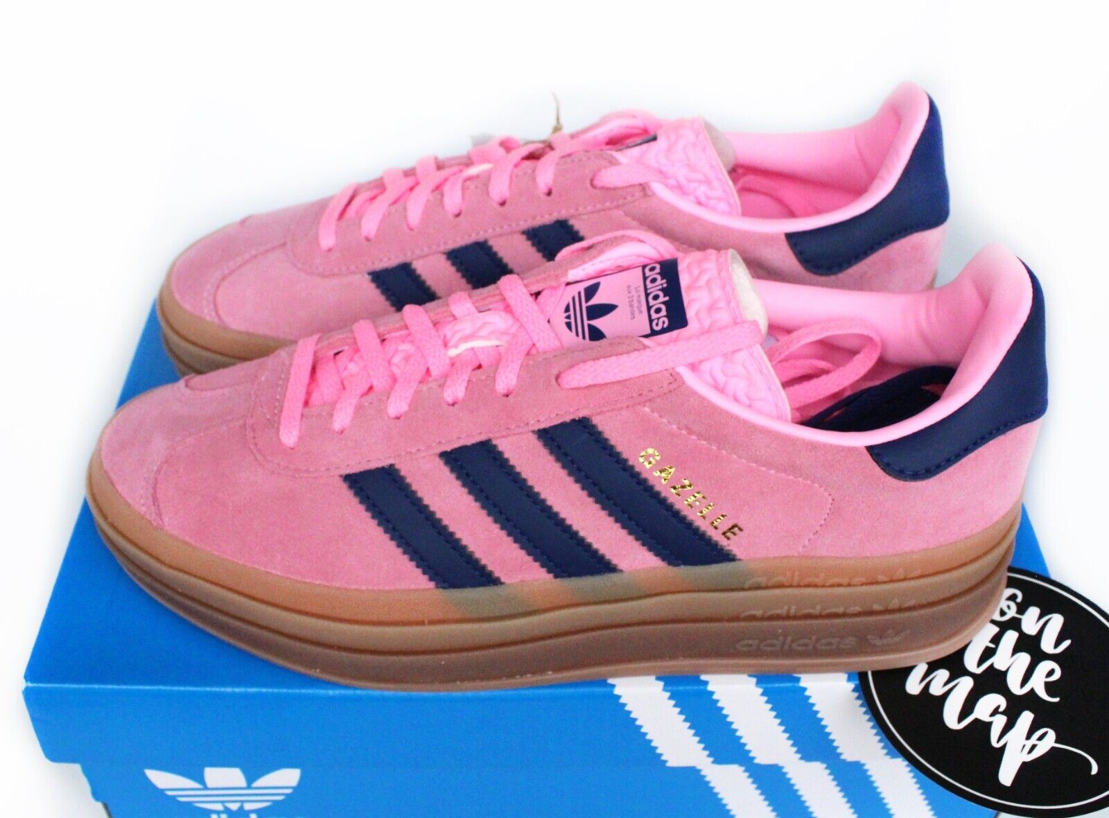 Adidas Originals Gazelle W Pink Glow Gum Platform UK 3 4 5 6 7 8 9 10 US | eBay