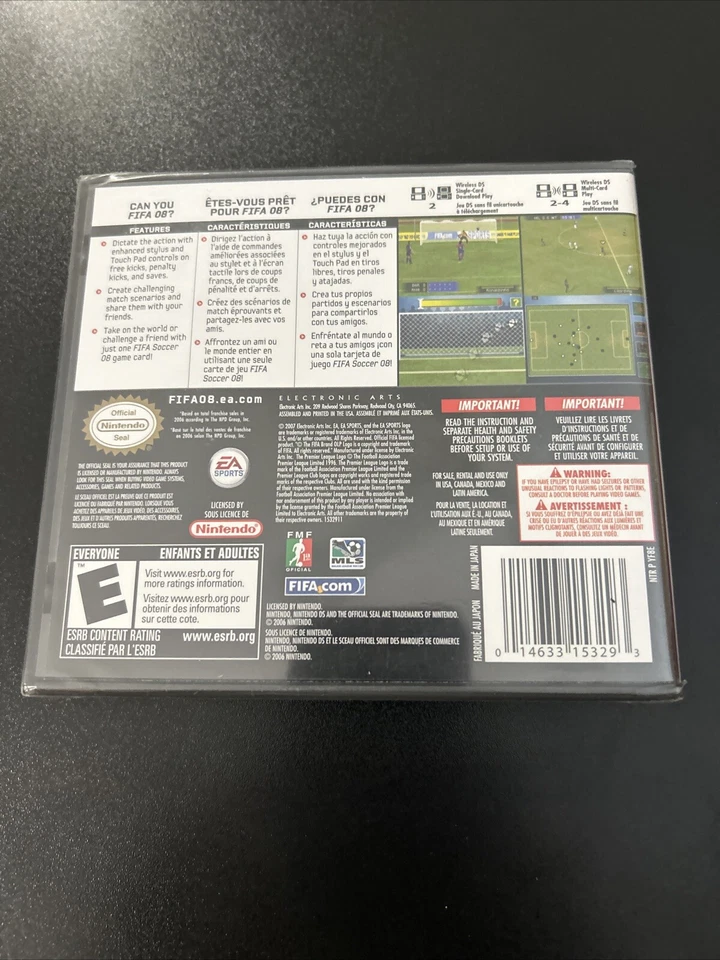 FIFA 08 (Nintendo DS, 2007) Authentic New In Case Sealed - Image 2 of 3