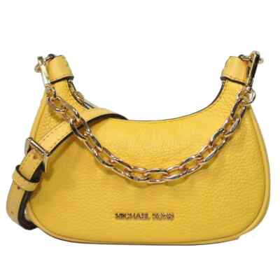 Michael Kors Cora Mini Zip Pouchette Yellow Crossbody Bag 35RG4CC5L NWT $348 F