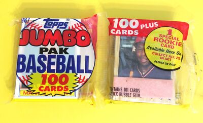 1987 Topps Baseball Jumbo Pak 100 Cards Plus 1 Special Rookie Card Clemens?