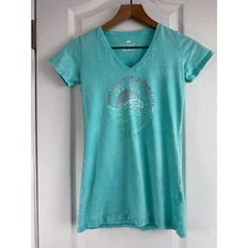 Foxy's Jost Van Dyke BVI Women's Short Sleeve V Neck T Shirt Size S Small