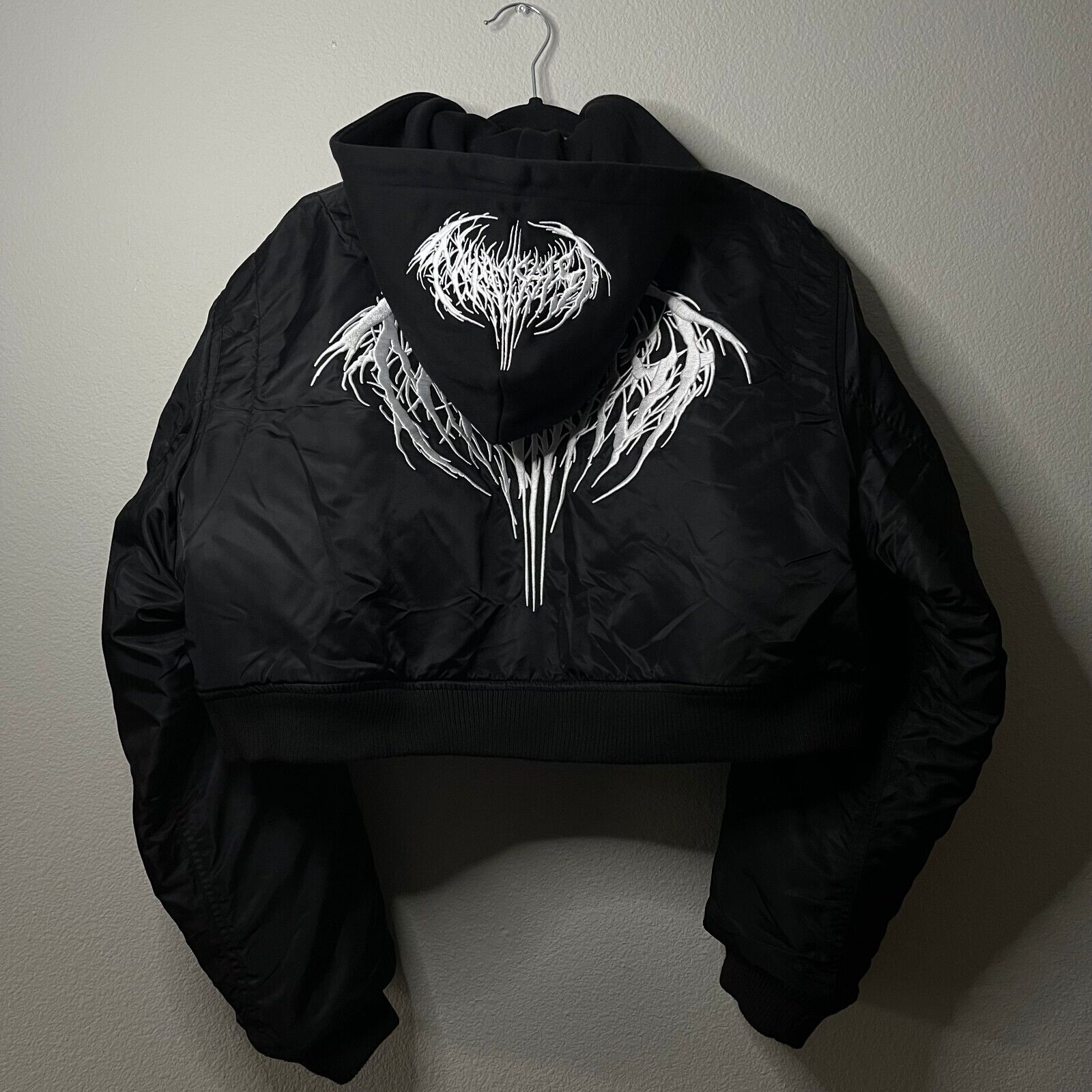 Playboi Carti Narcissist Cropped Bomber Jacket – Secret Room Playboi Carti Narcissist Cropped Bomber Jacket – Secret Room