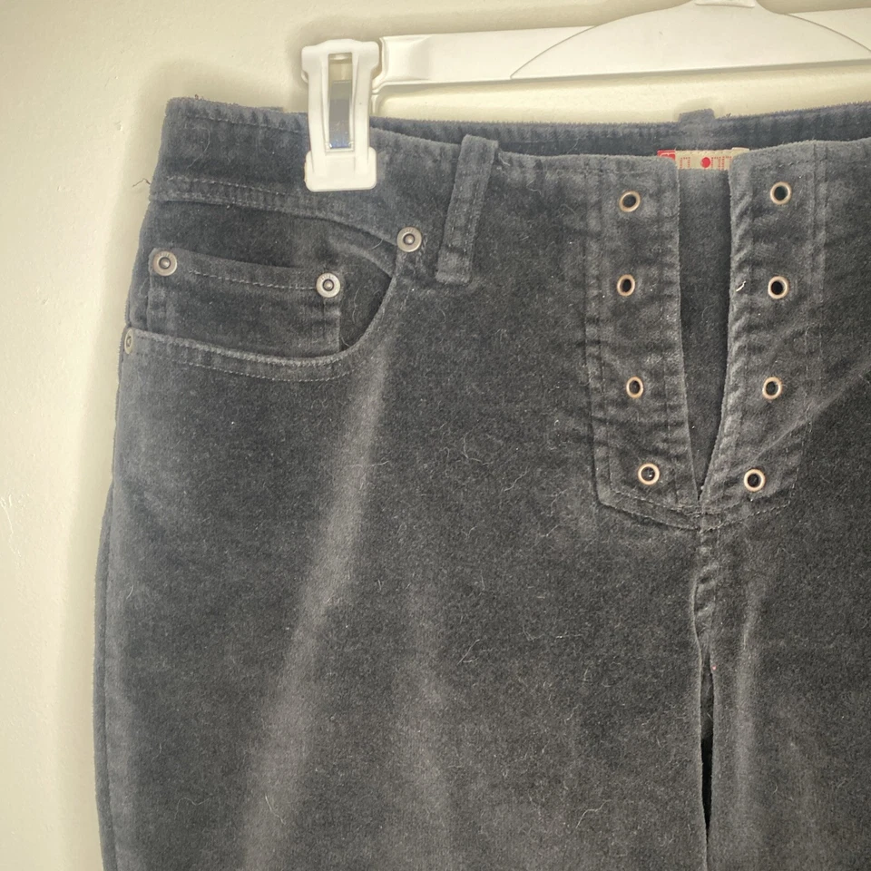 Tilt Stretch Women's Faux Suede Pants Size 9 Reg Wide Leg Lace Up Closure - Image 3 of 4