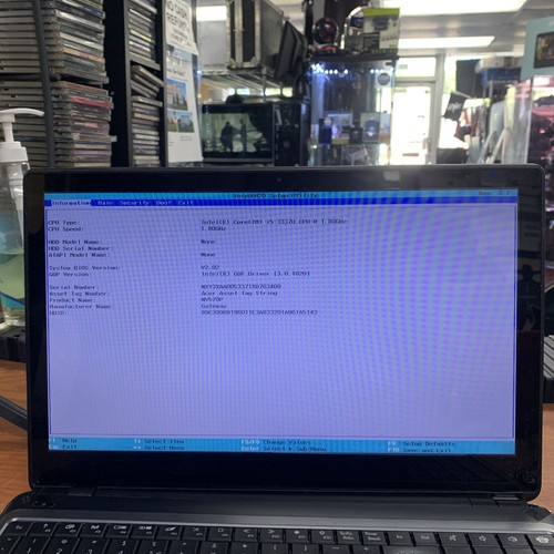 GATEWAY NV570P10U TOUCHSCREEN 1.8GHz, 1GB, NOHD,I5-3337U FOR PARTS UNTESTED - Picture 2 of 9