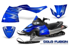 POLARIS FUSION 05-07 SLED SNOWMOBILE CREATORX GRAPHICS KIT WRAP COLD FUSION BLUE